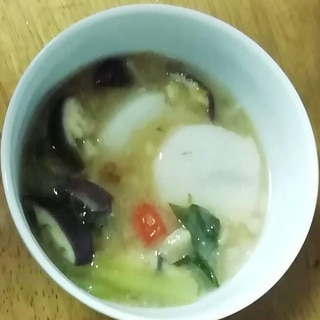 長芋とナスの味噌汁